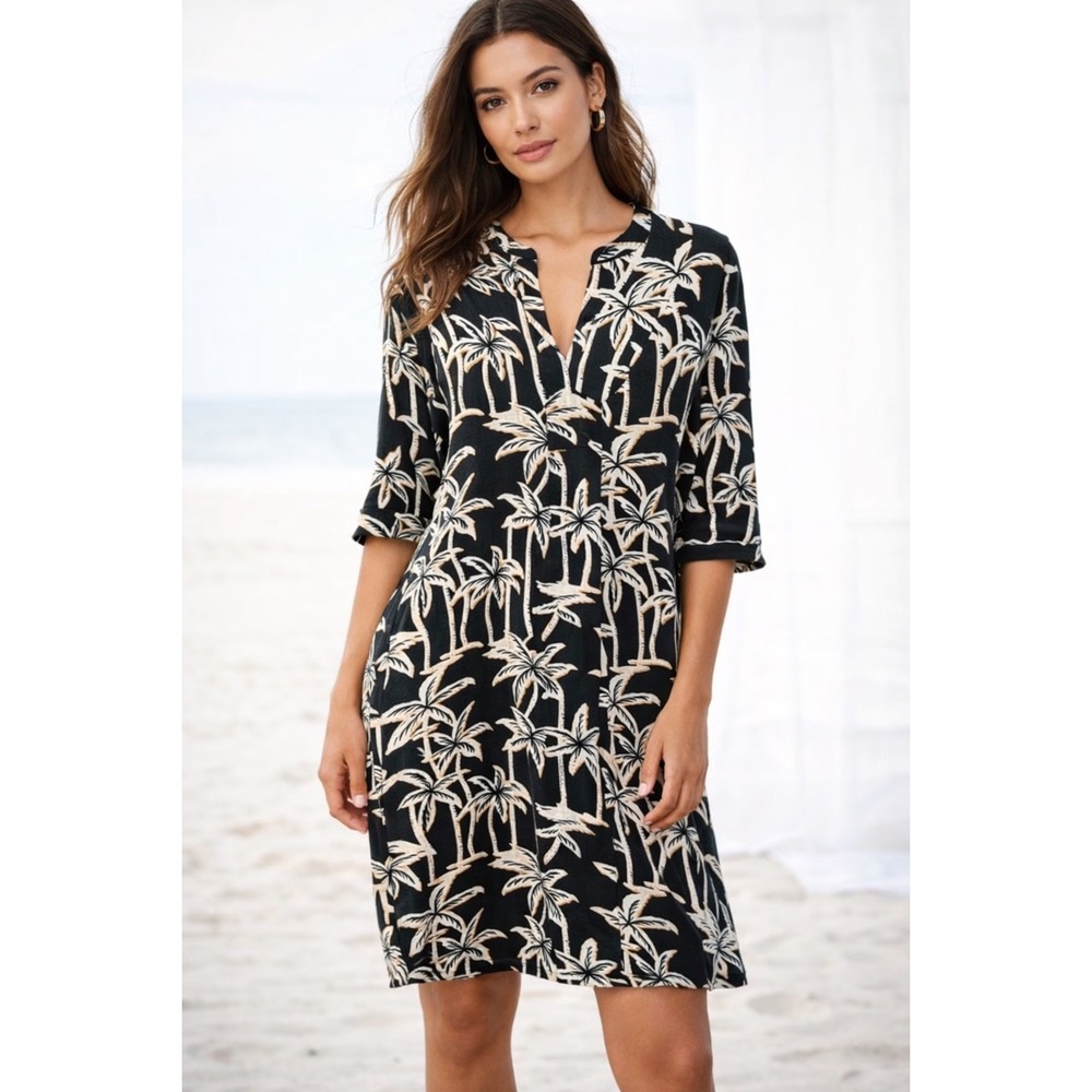 Scotch & Soda Dress Sun Seekers Women's XL 3/4 Sleeve Tropical Above Knee Length